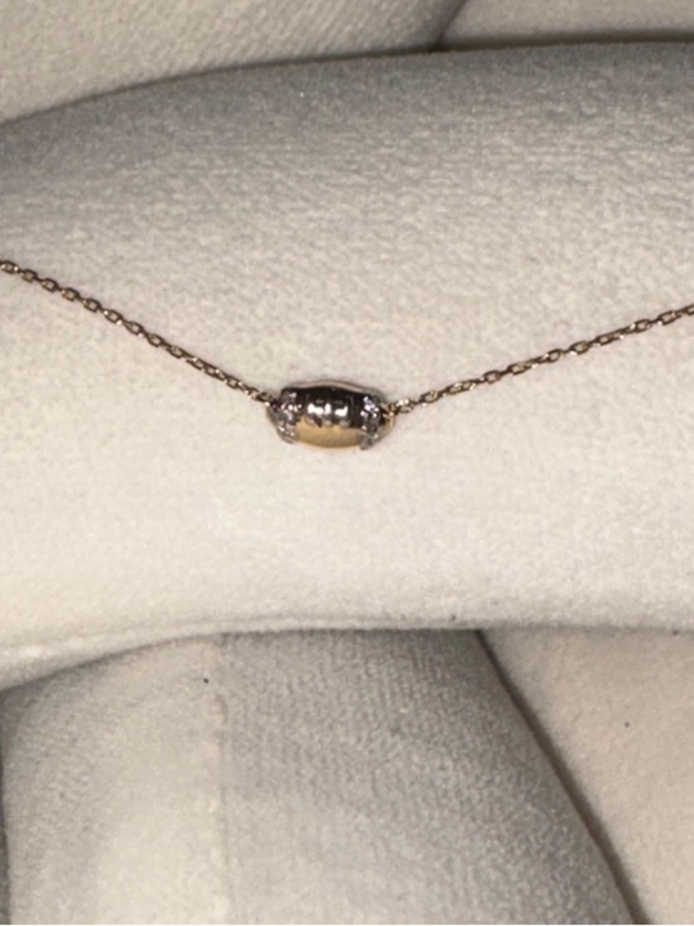 Kendra Scott 14k Gold and Diamond football Pendant Necklace - Picture 6 of 7